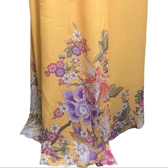 Spell and the Gypsy Blue Skies Yellow Maxi Wrap Dress Size M NWT - Picture 10 of 16